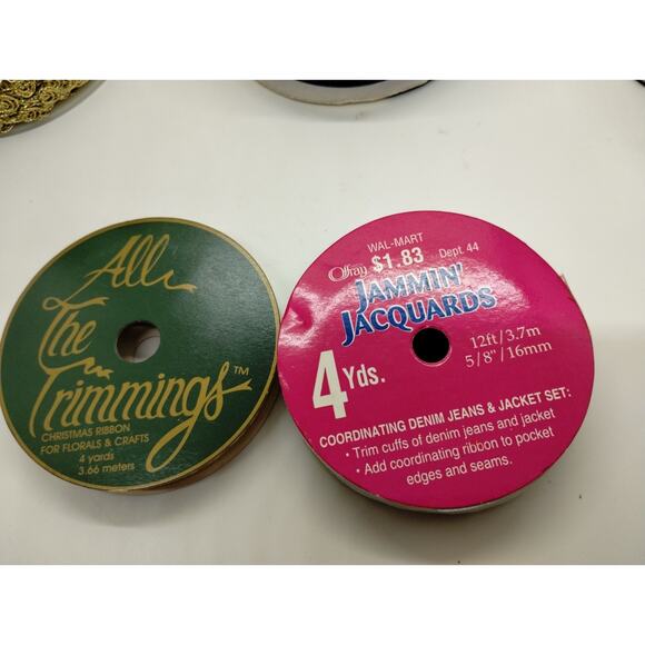 Lot of Craft 13 Lace Ribbon Trim Spools for Crafting Sewing Junk Journal Etc - Picture 8 of 15